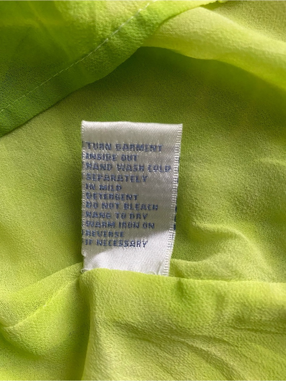 Diane Gilman Lime Green Tie-Dye Beaded V-Neck Kaftan Beach Resort Vacation Top M - Picture 12 of 14